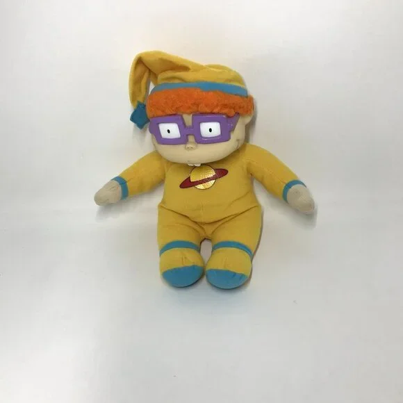 Vintage 1990s Rugrats Slumber Party Chuckie Finster Plush Doll in Pajamas - Picture 5 of 5